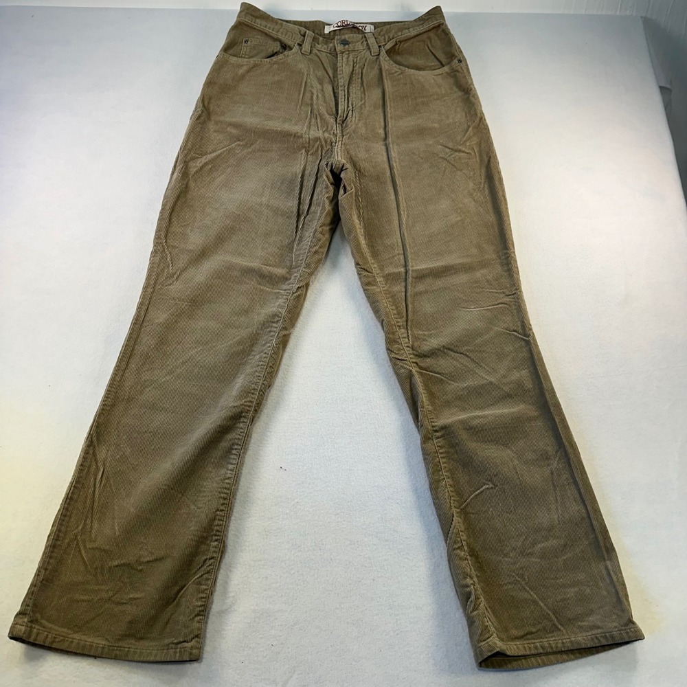Sonoma Jean Co Mens Corduroy Pants 30x30 Tan Khaki Straight Leg Cotton Trousers